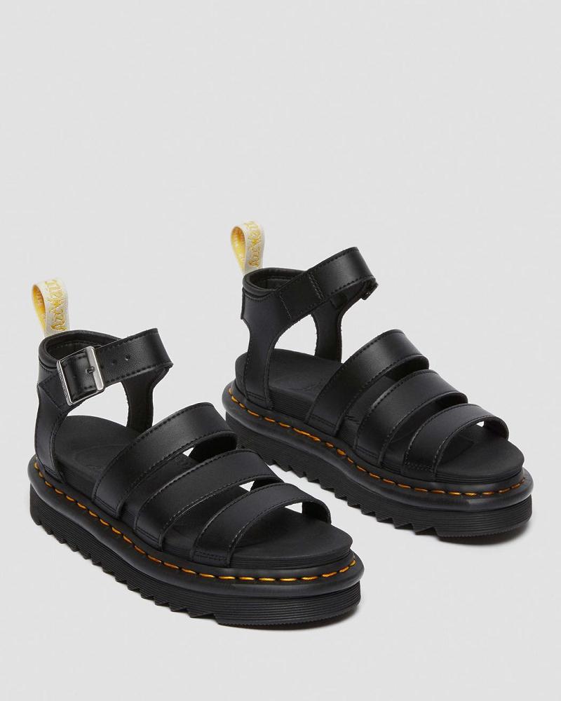 Dr Martens Vegan Blaire Felix Gladiator Sandalen Dames Zwart | NL 487ZUT